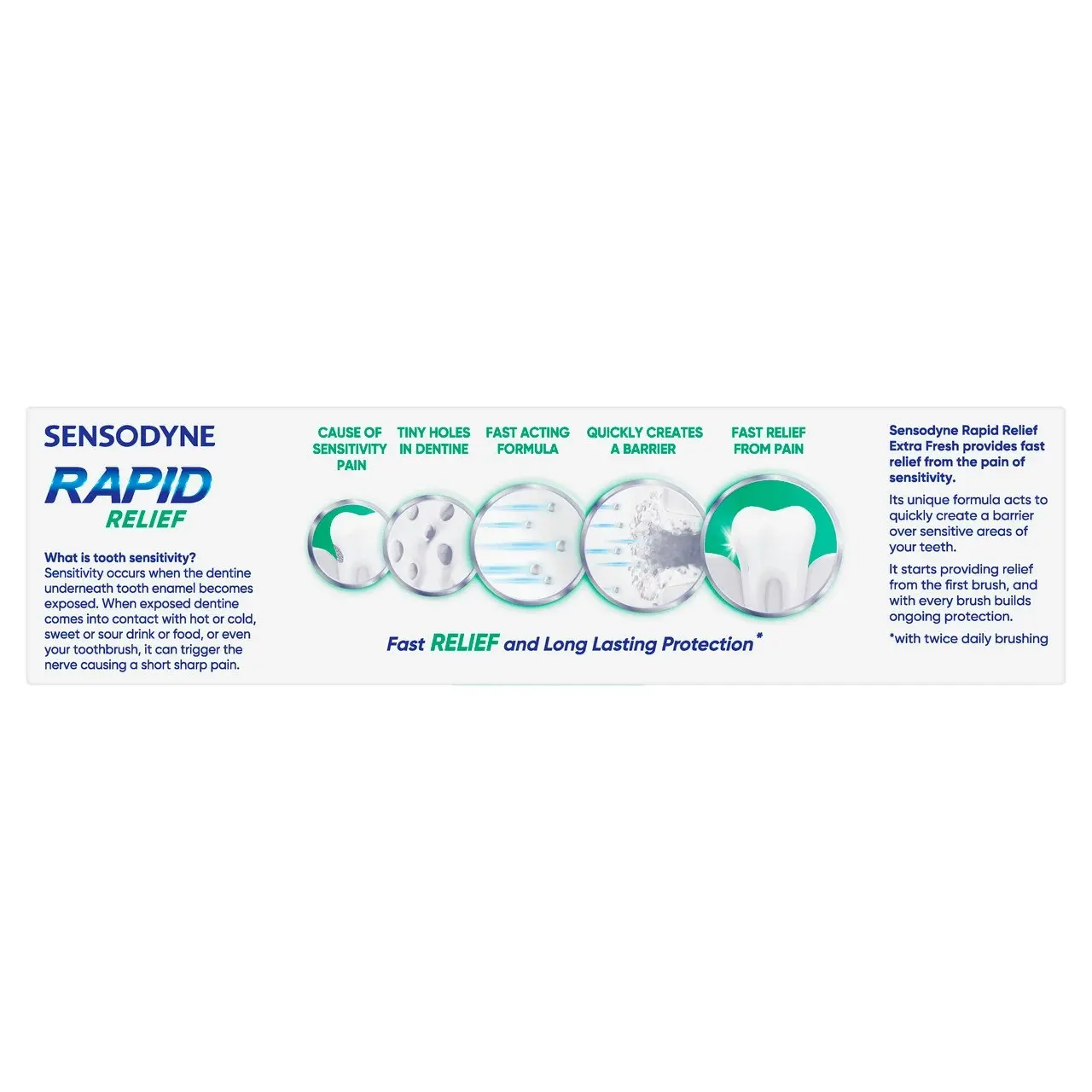 Sensodyne Rapid Relief Extra Fresh Sensitivity Toothpaste 100g