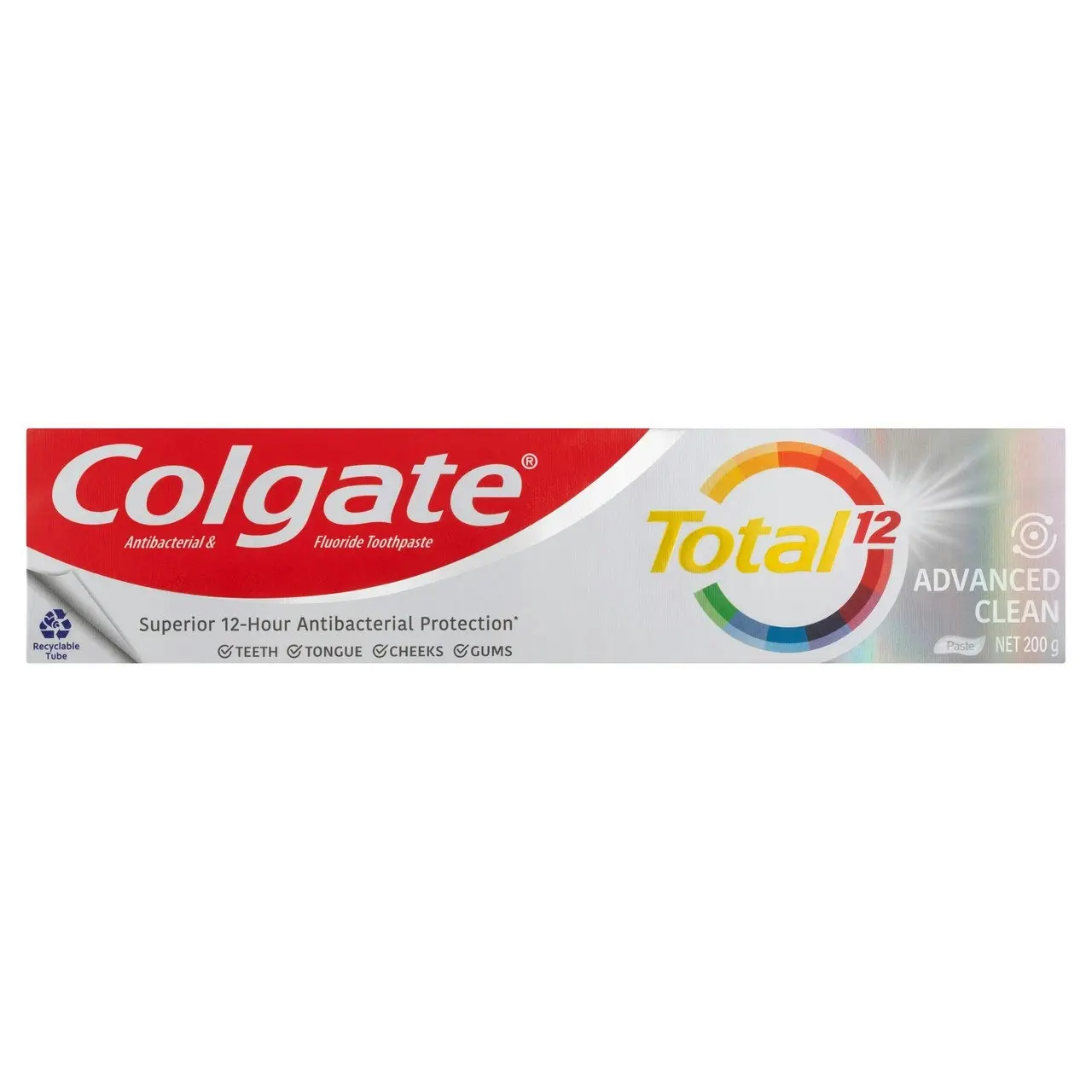 Colgate Total Advanced Clean Antibacterial Toothpaste 200g, Whole Mouth Health, Multi Benefit