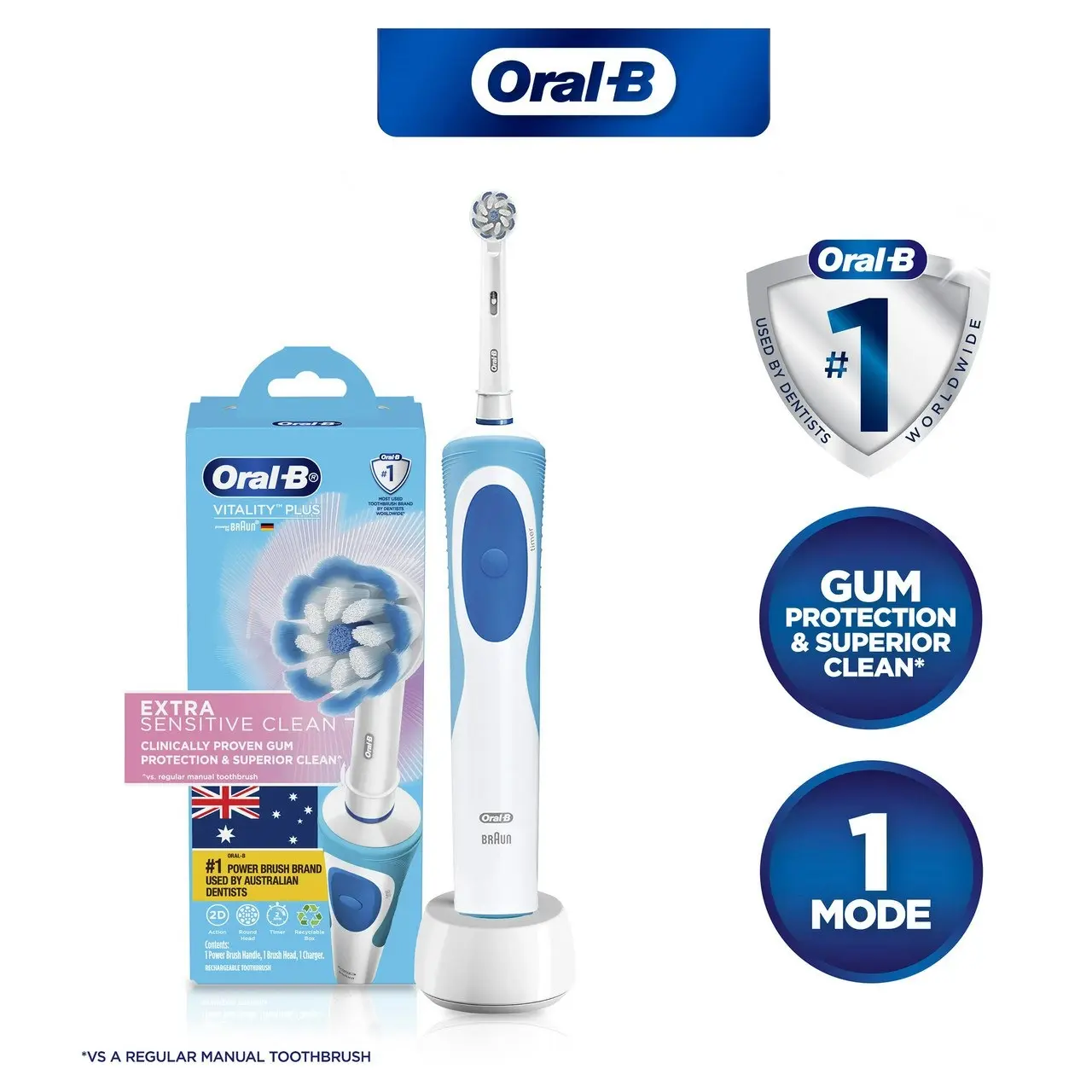 Oral-B Vitality Plus Extra Sensitive Clean Electric Toothbrush