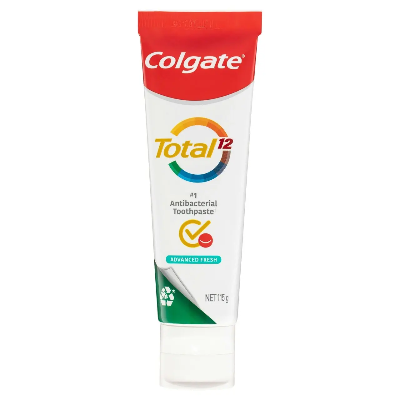 Colgate Total Advanced Fresh Gel Antibacterial Toothpaste 115g, Whole Mouth Health, Multi Benefit