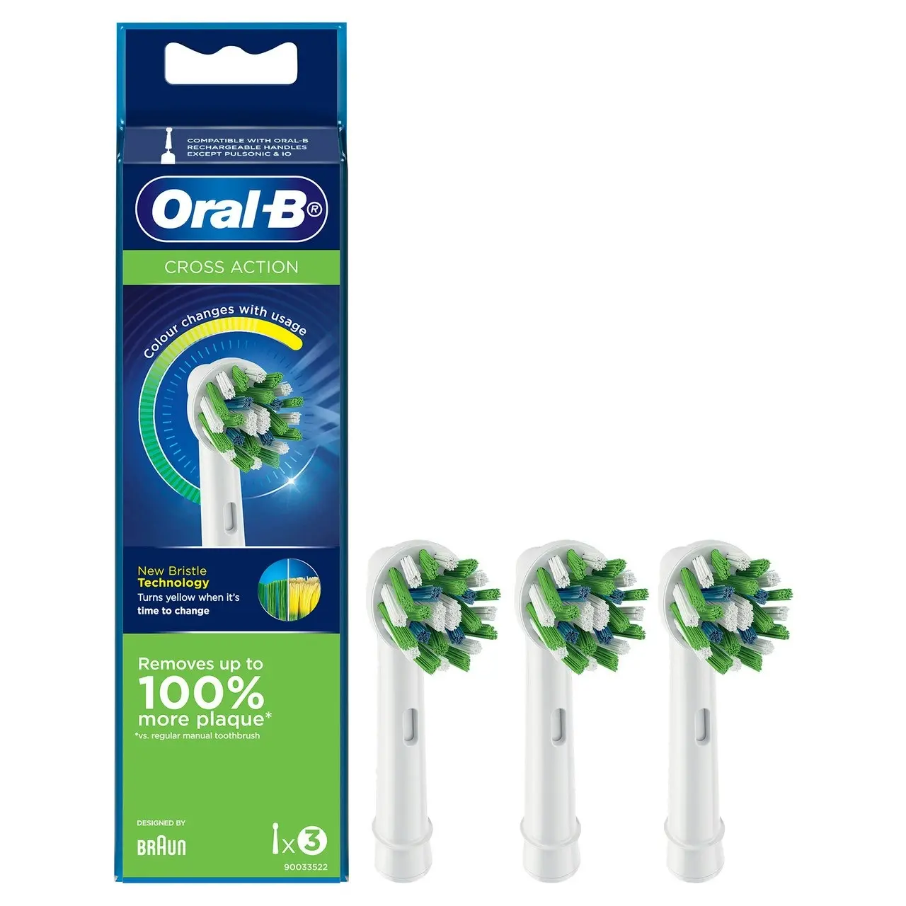 Oral-B Deep Clean Electric Toothbrush Refill, 3 Pack