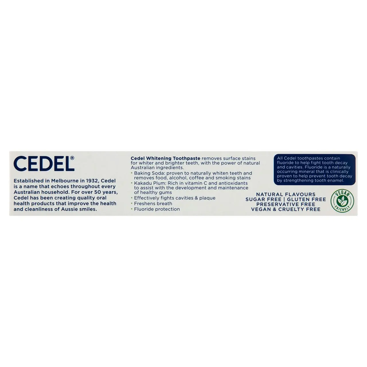 Cedel Whitening Natural Toothpaste with Baking Soda & Kakadu Plum 110g