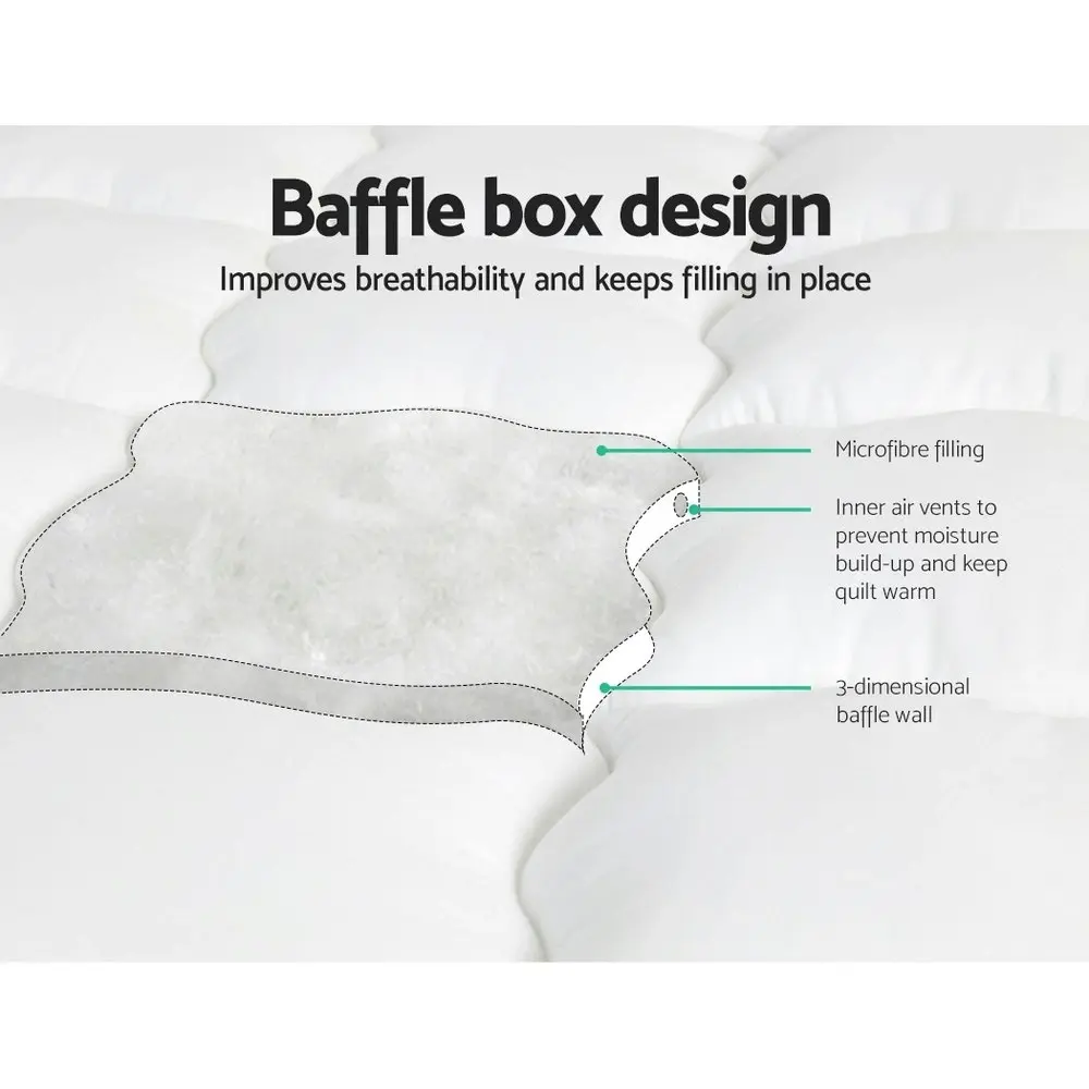 Giselle Bedding Mattress Topper Pillowtop Toppers Mattress Protector Single