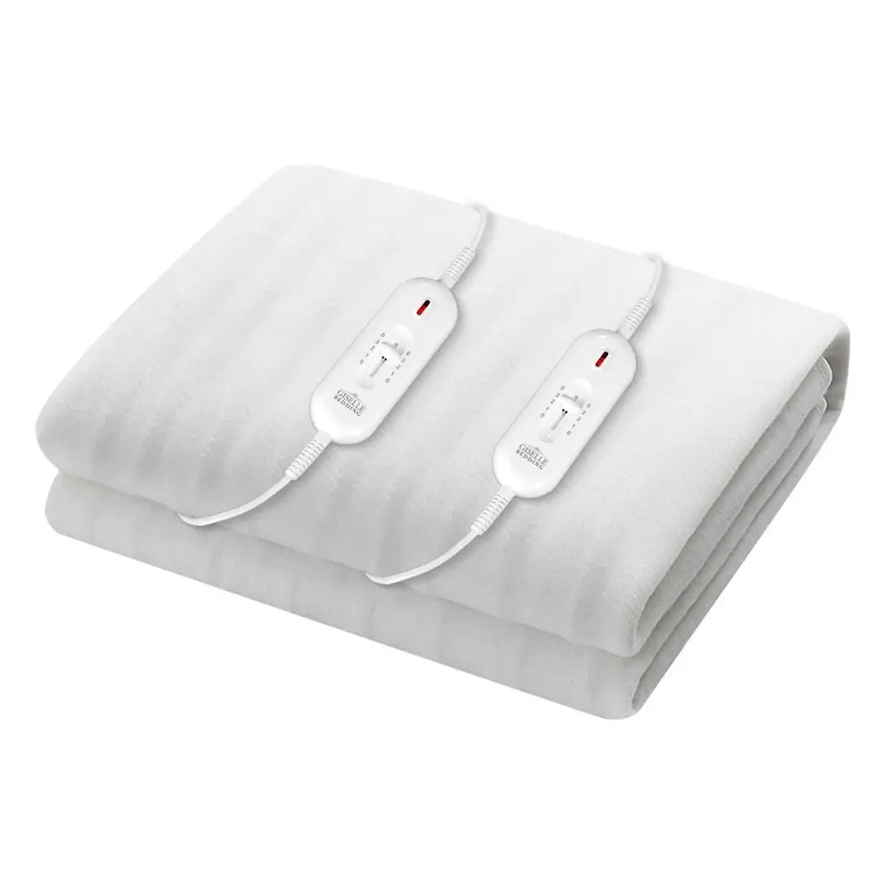 Giselle Heated Electric Blanket King Fitted Polyester Underlay Washable Winter