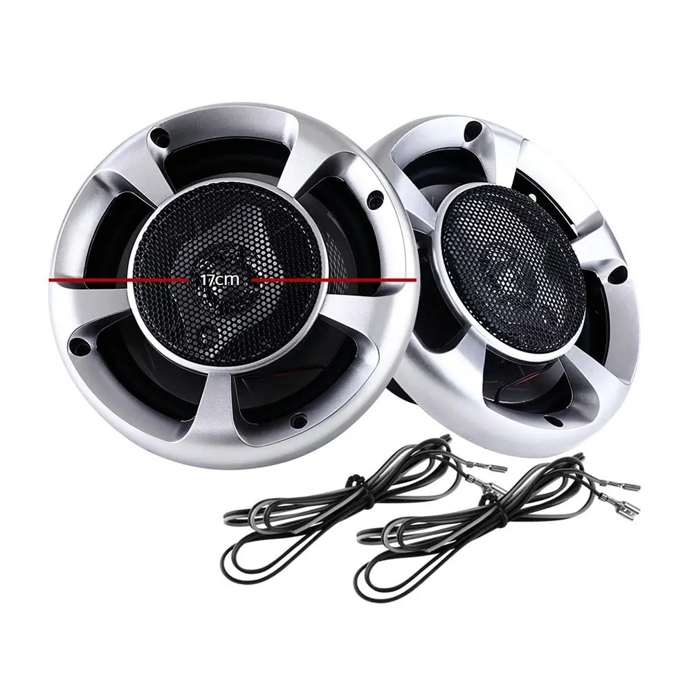 Giantz 2pcs Car Speakers 500W Audio Stereo Speaker 3-Way Tweeters component set