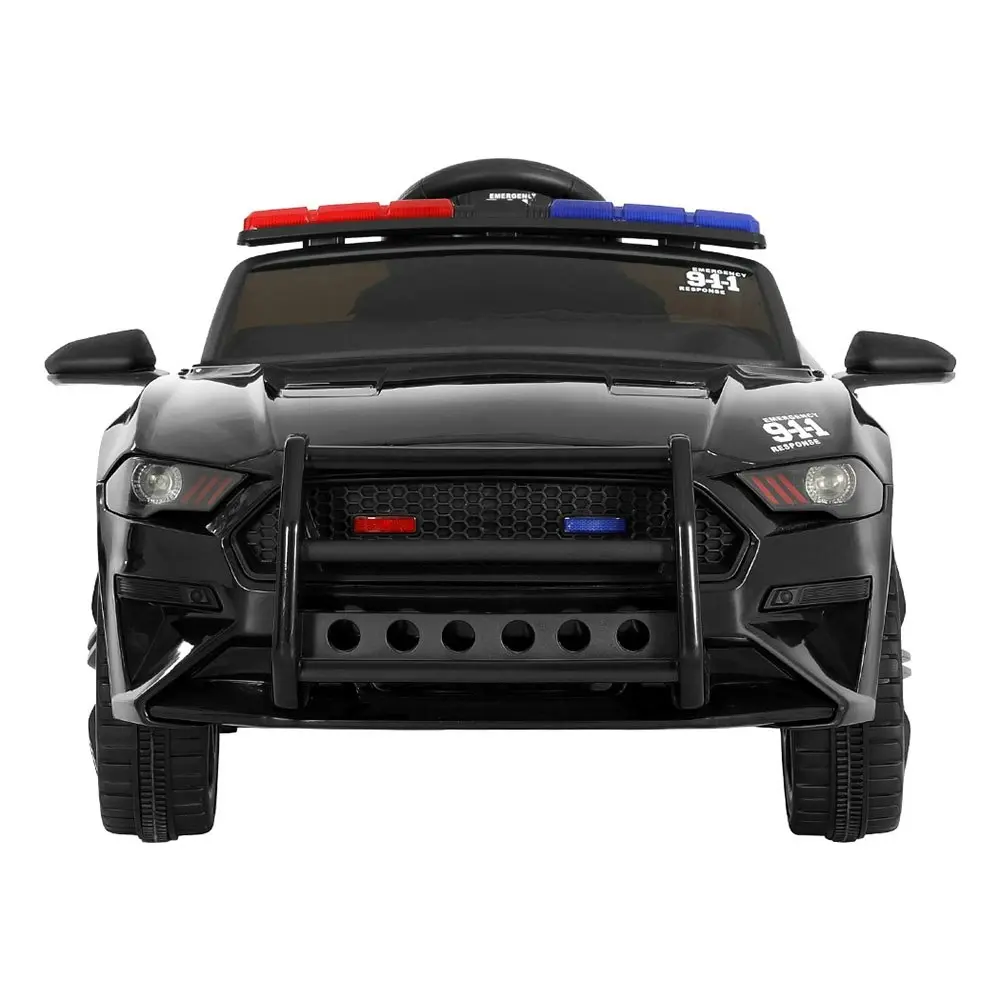 Rigo Kids Ride On Car Electric Patrol Police Cars Battery Powered Toys 12V Black