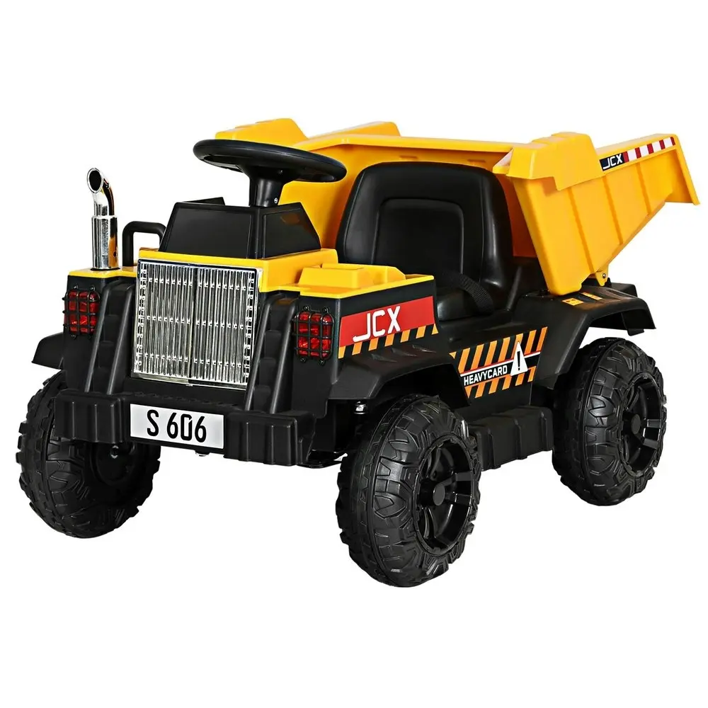 Rigo Kids Electric Ride On Car Dumptruck Loader Toy Cars 12V Yellow