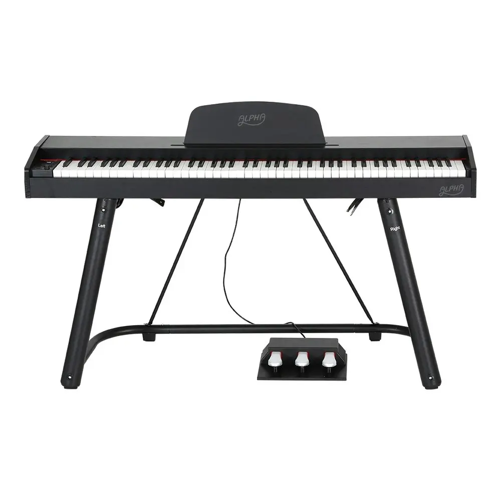 Alpha 88 Keys Electronic Piano Keyboard Digital Electric w/ Stand Full Weighted