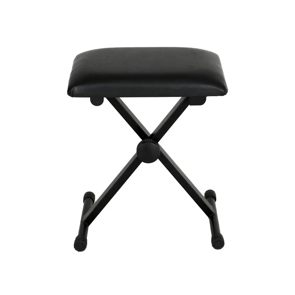 Alpha Piano Stool Adjustable Height Keyboard Seat Portable Bench Chair Black