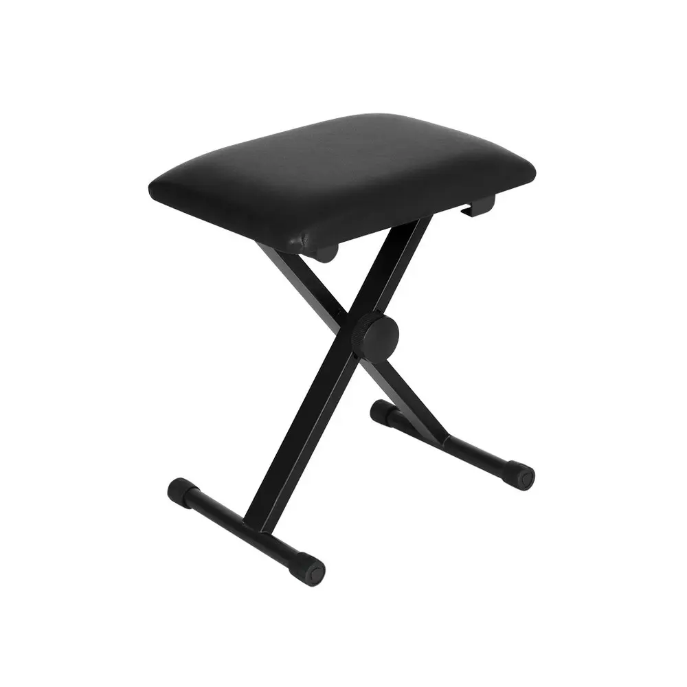 Alpha Piano Stool Adjustable Height Keyboard Seat Portable Bench Chair Black