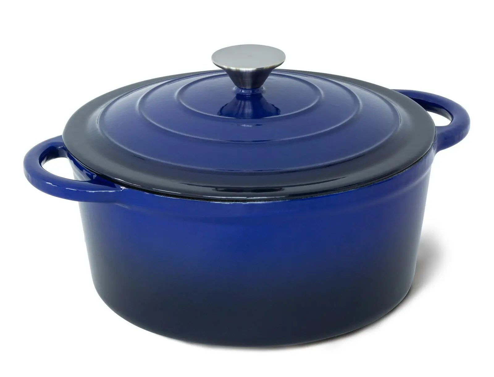 26cm Enamelled Cast Iron French Oven Casserole (4.7L) - Blue