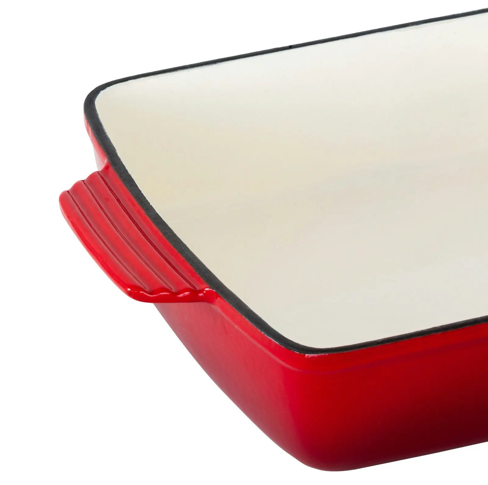 Enamelled Cast Iron 38.5x23cm Rectangular Roaster (3.4L) - Red