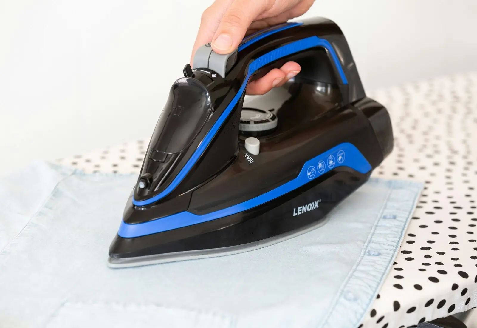 Cordless Steam Iron w/ Ceramic Soleplate, 360° Charging Base, Self-Cleaning