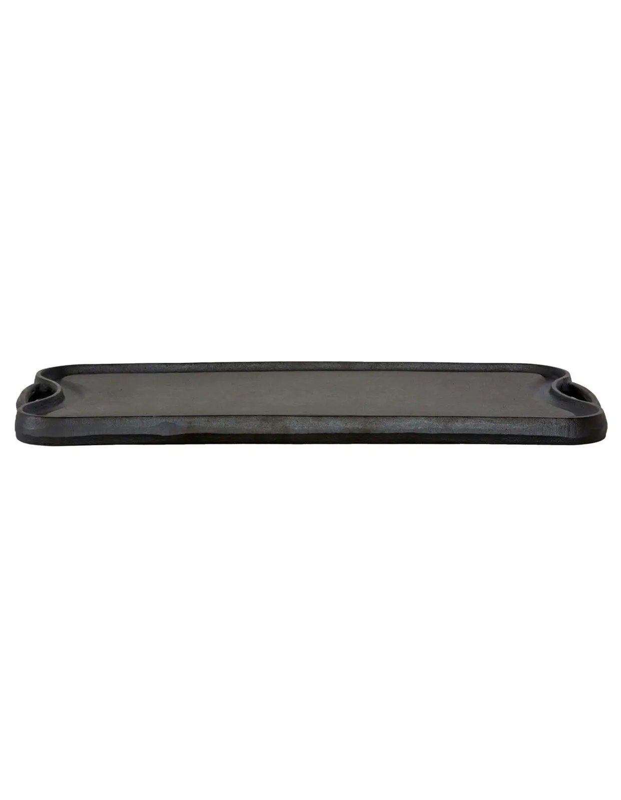 Oil-seasoned Ready to use 50.7x25.8cm Reversible Cast Iron Grill - Black