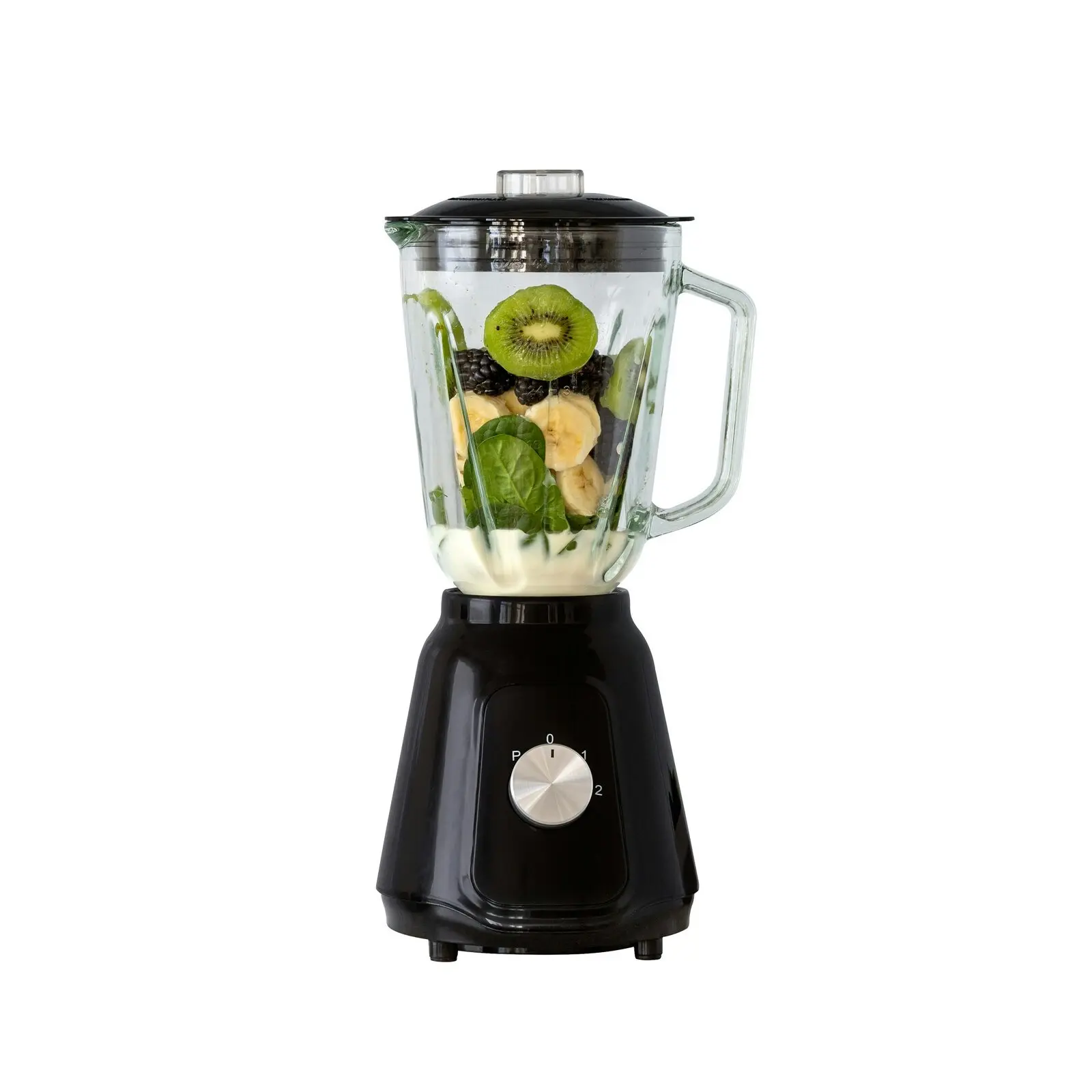 500W Glass Blender with Two Adjustable Speeds 1.5L - Black