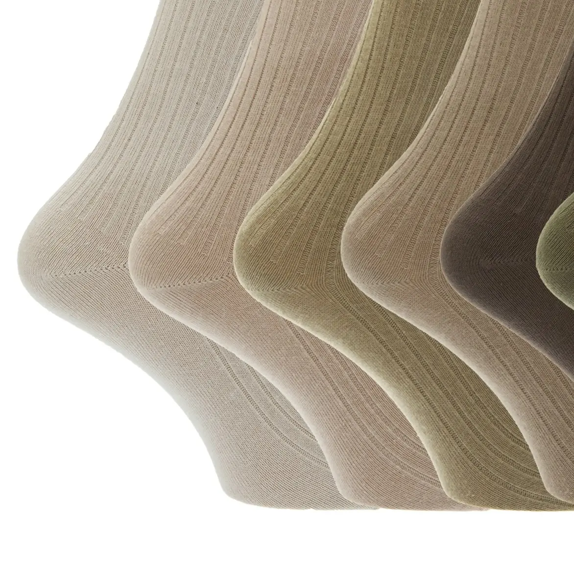 Mens 100% Cotton Ribbed Classic Socks (Pack Of 6)