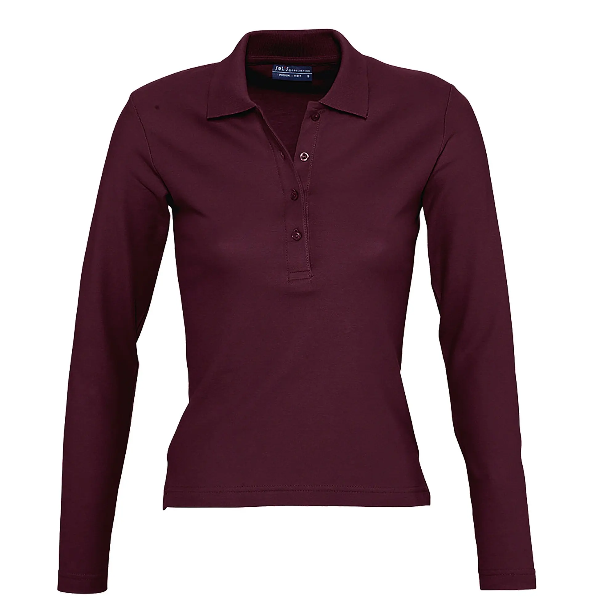 SOLS Womens/Ladies Podium Long Sleeve Pique Cotton Polo Shirt