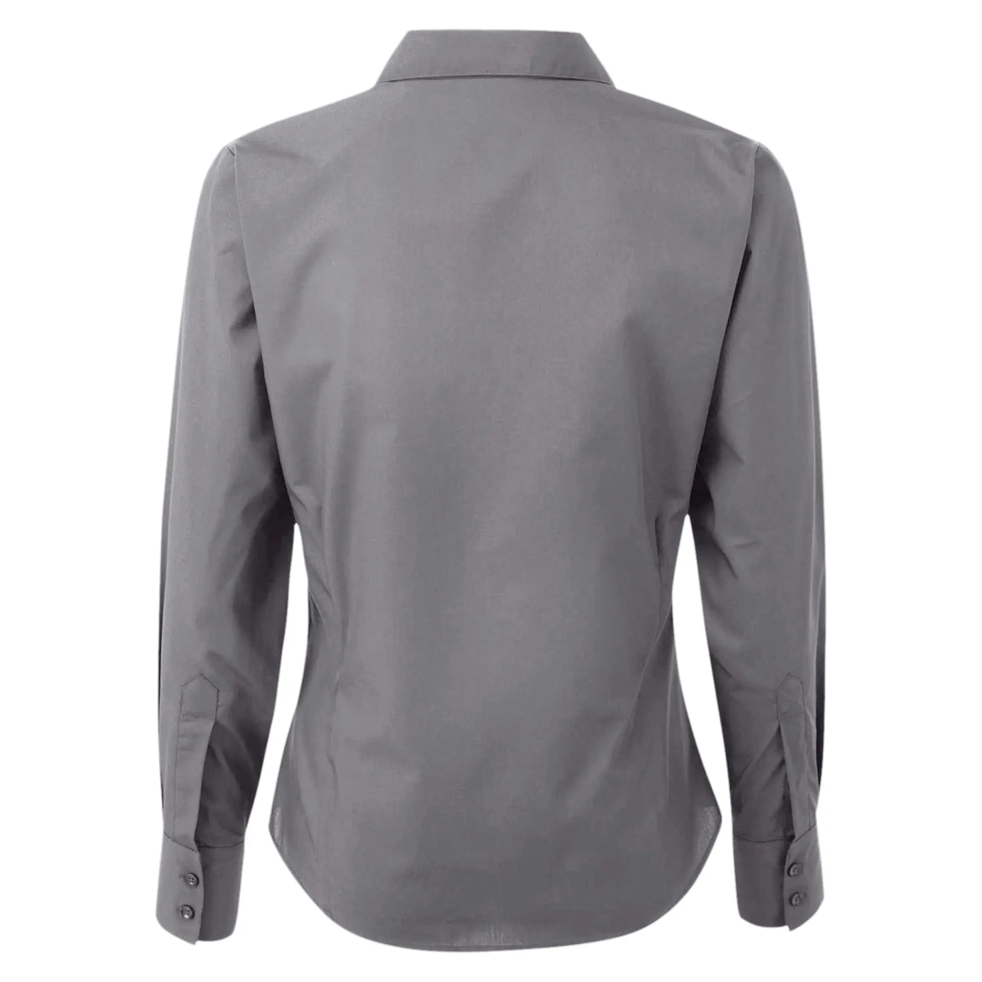 Premier Womens/Ladies Poplin Long Sleeve Blouse / Plain Work Shirt