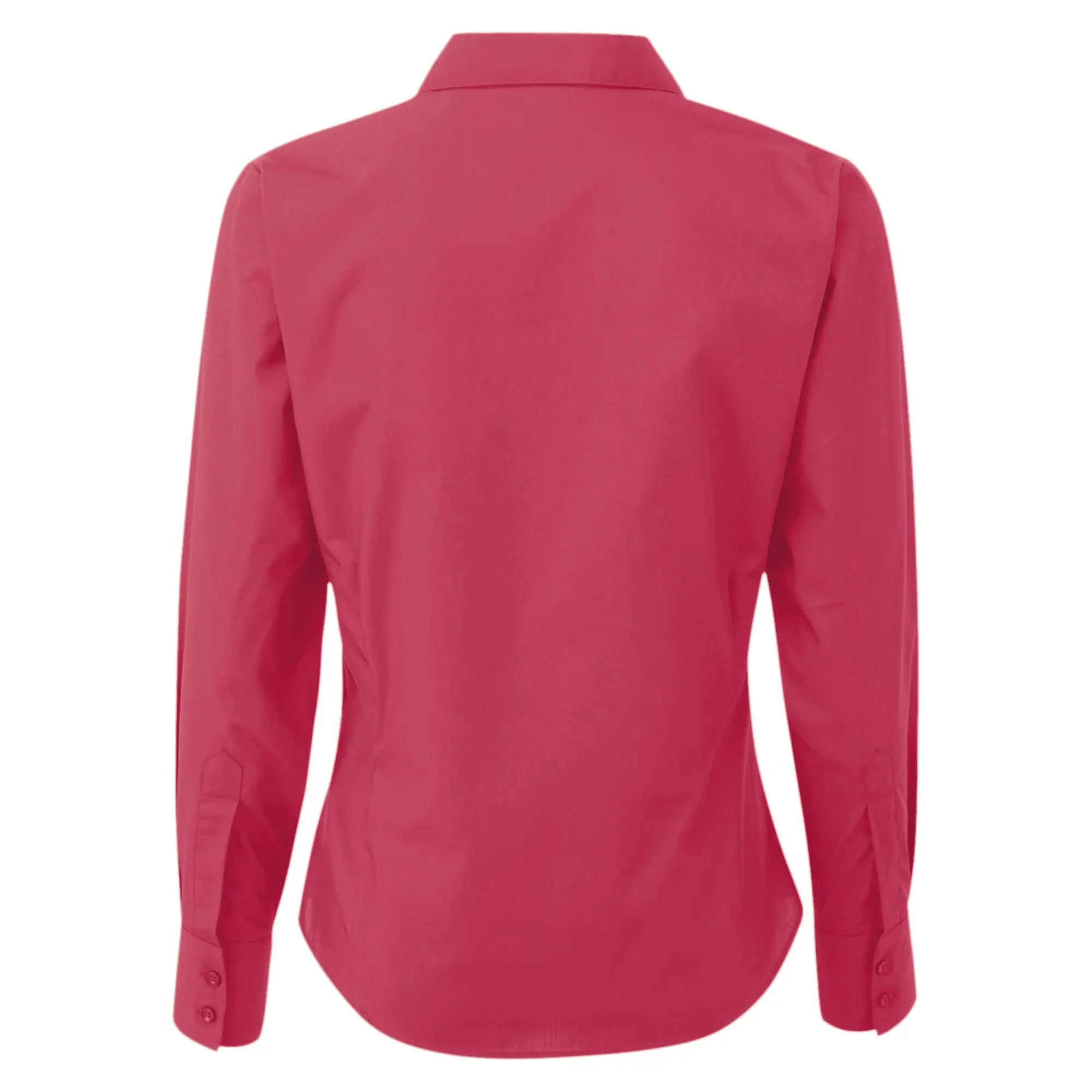 Premier Womens/Ladies Poplin Long Sleeve Blouse / Plain Work Shirt