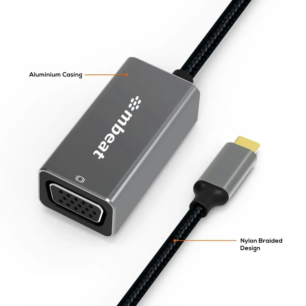 mBeat Elite Usb-c To Vga Adapter - Space Grey