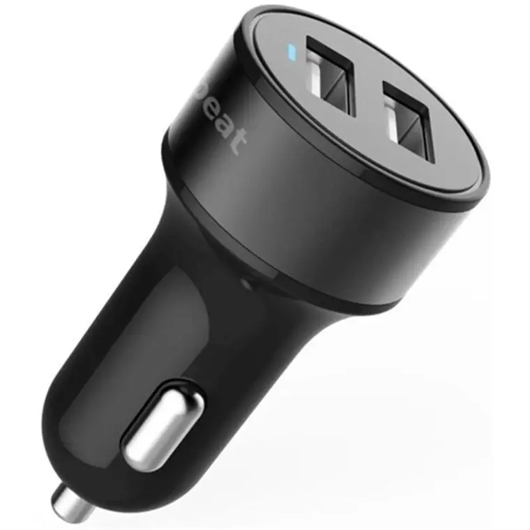 mBeat Power Dot Pro Dual Port 3.4a Rapid Car Charger - Black