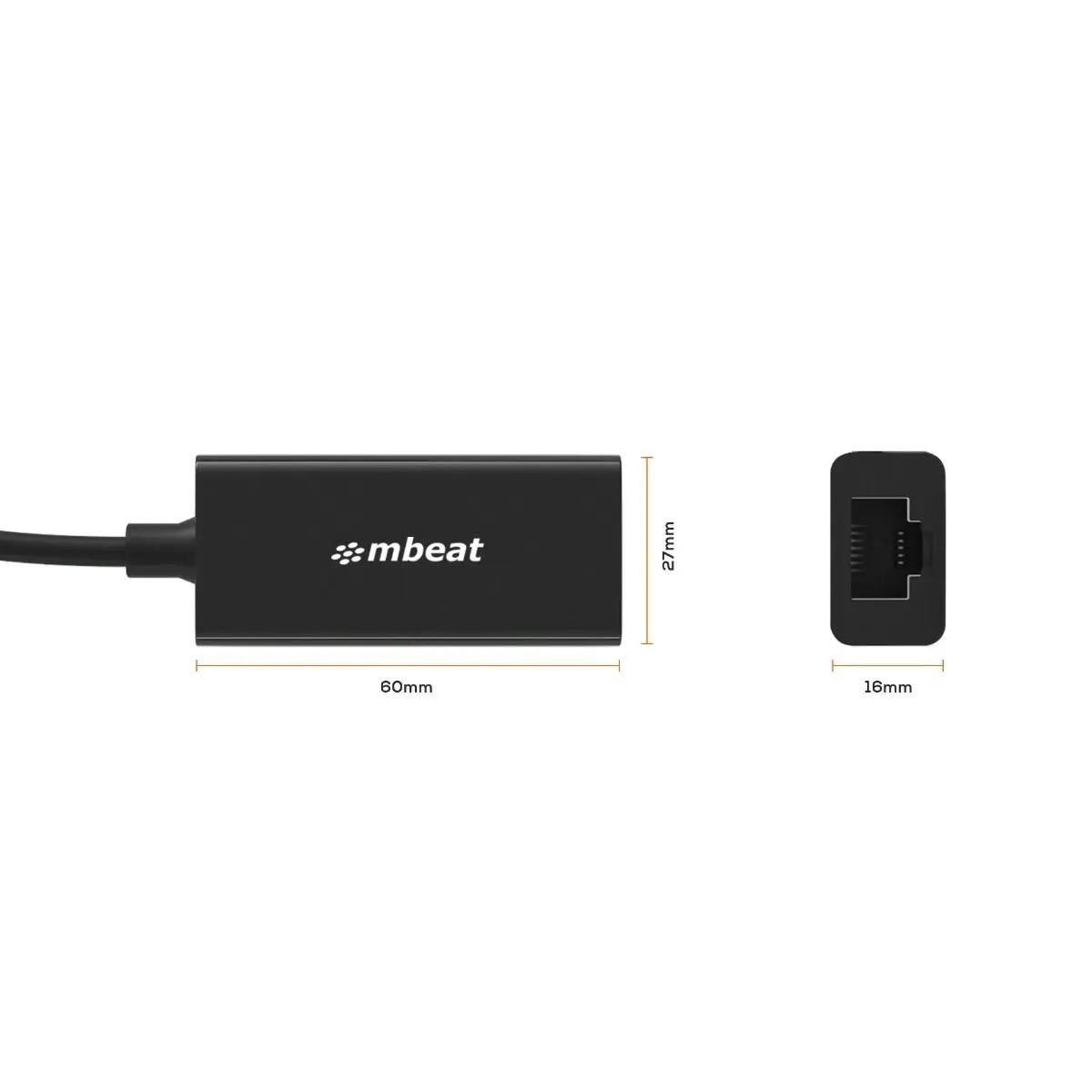 mBeat Usb-c Gigabit Ethernet Adapter - Black