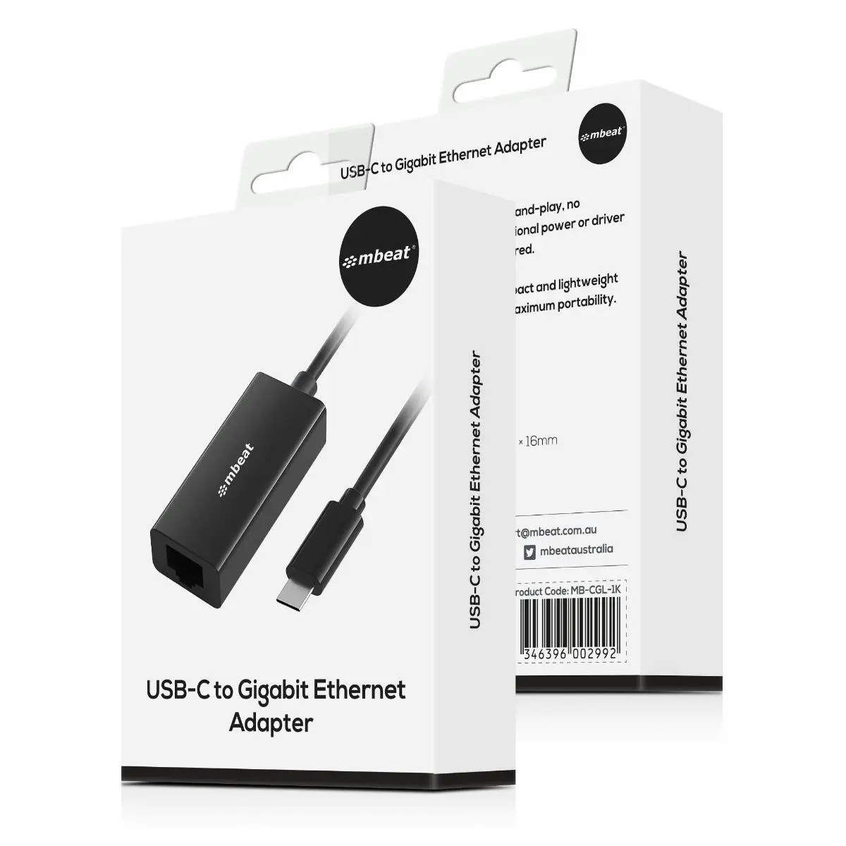 mBeat Usb-c Gigabit Ethernet Adapter - Black