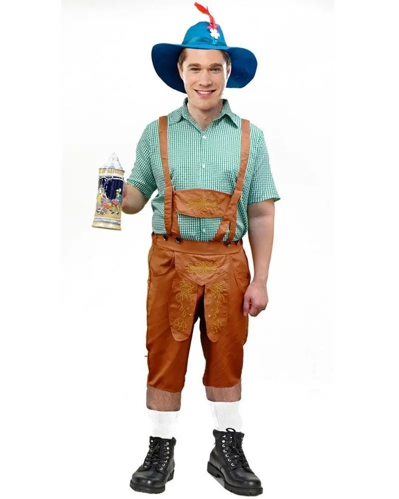 Green Lederhosen Oktoberfest Mens Costume