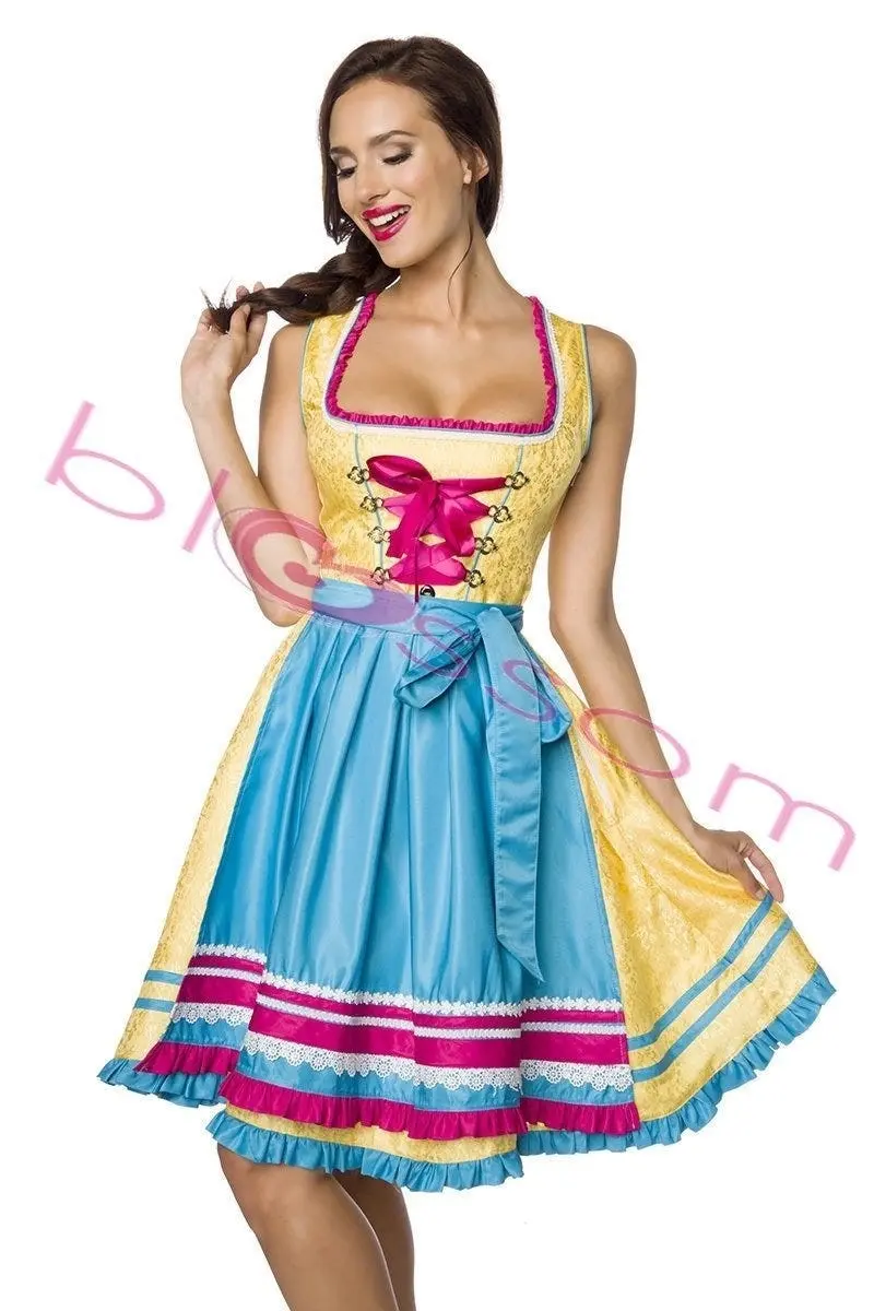 Fun Yellow Blue Beer Oktoberfest Womens Costume