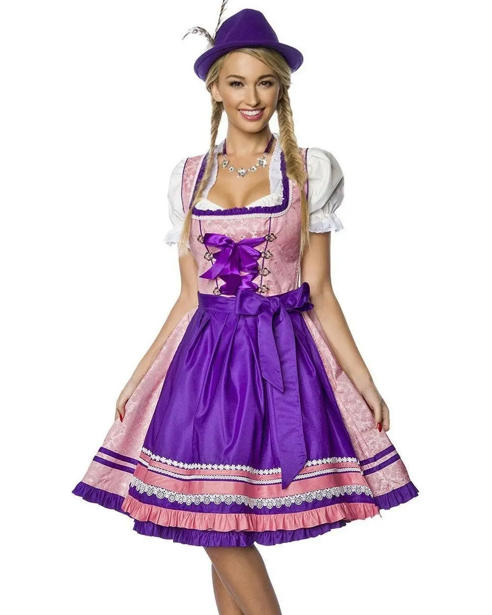 Fun Purple Pink Beer Oktoberfest Womens Costume