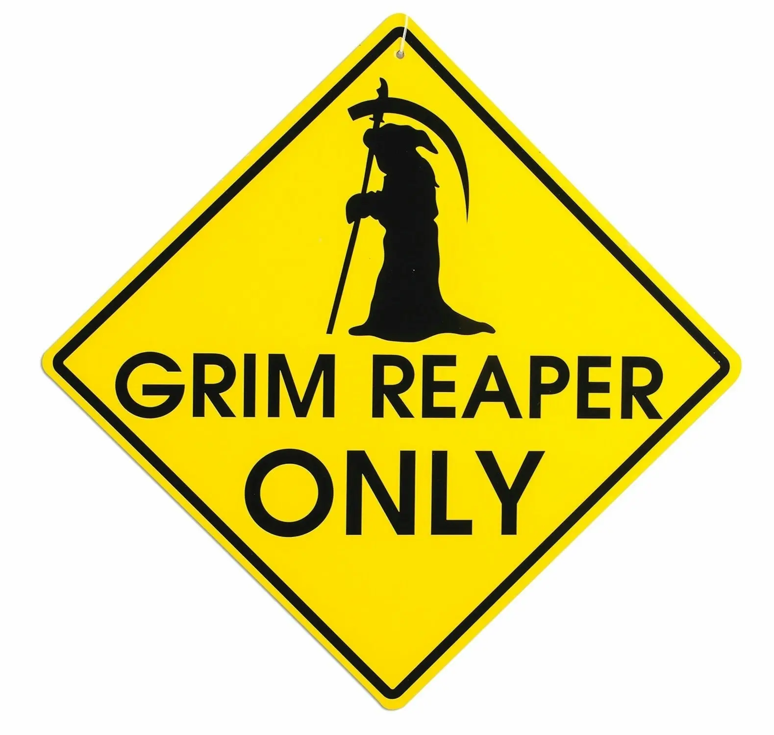 2 Sided Grim Reaper Warning Sign