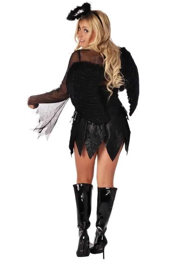 Black Fallen Dark Angel Womens Costume