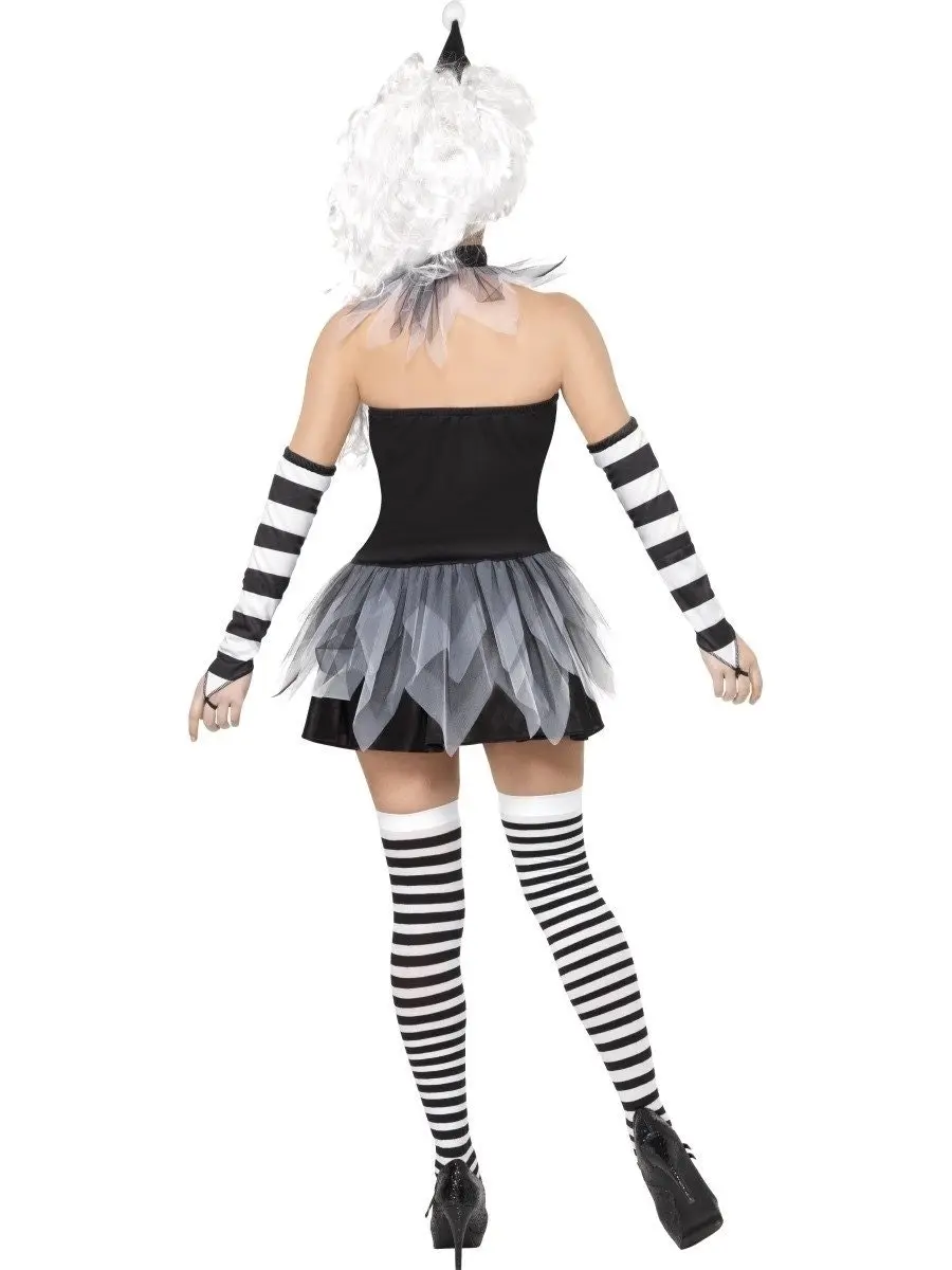 Sinister Pierrot Halloween Womens Costume