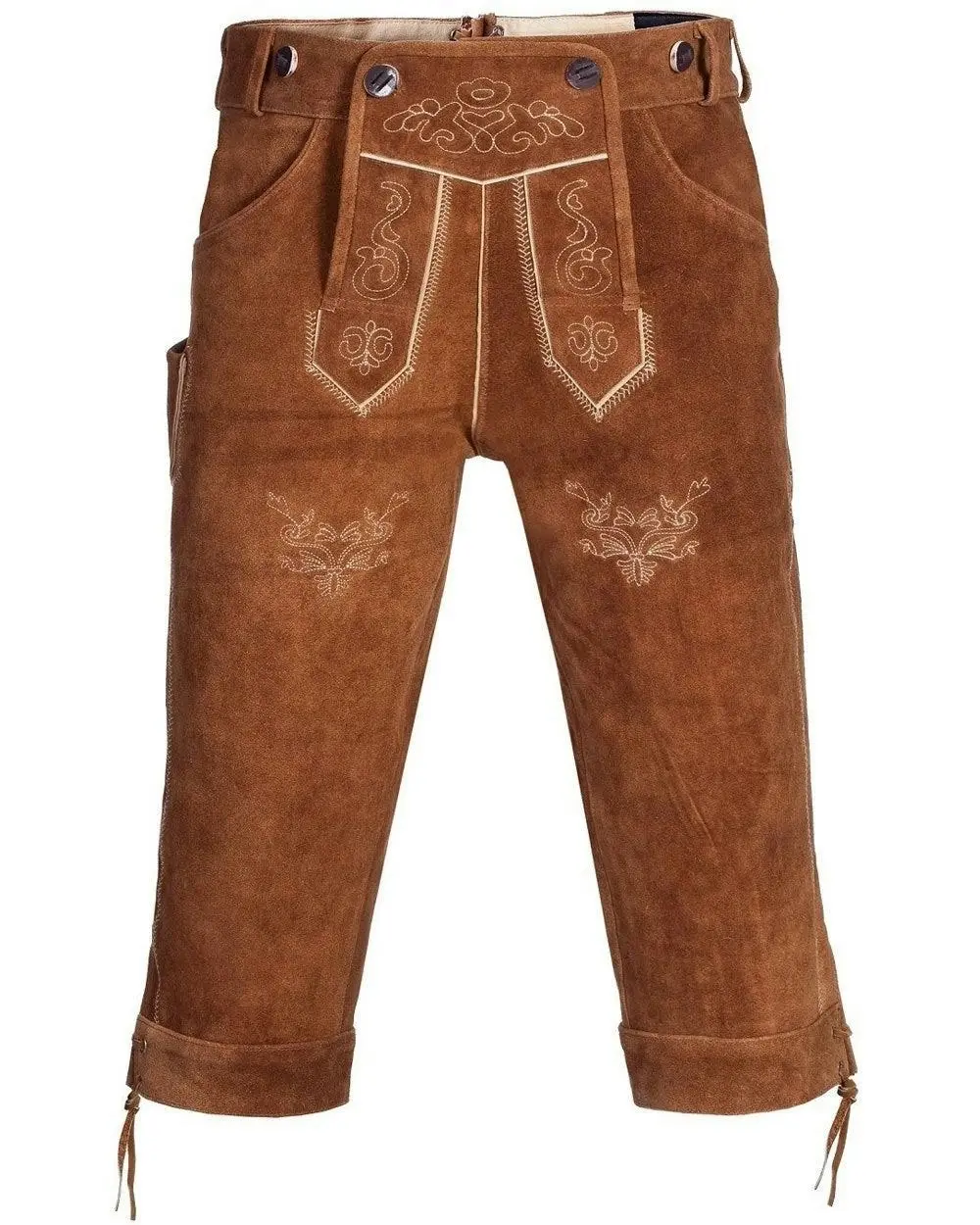 Brown Longer Pants Lederhosen Oktoberfest Mens Costume