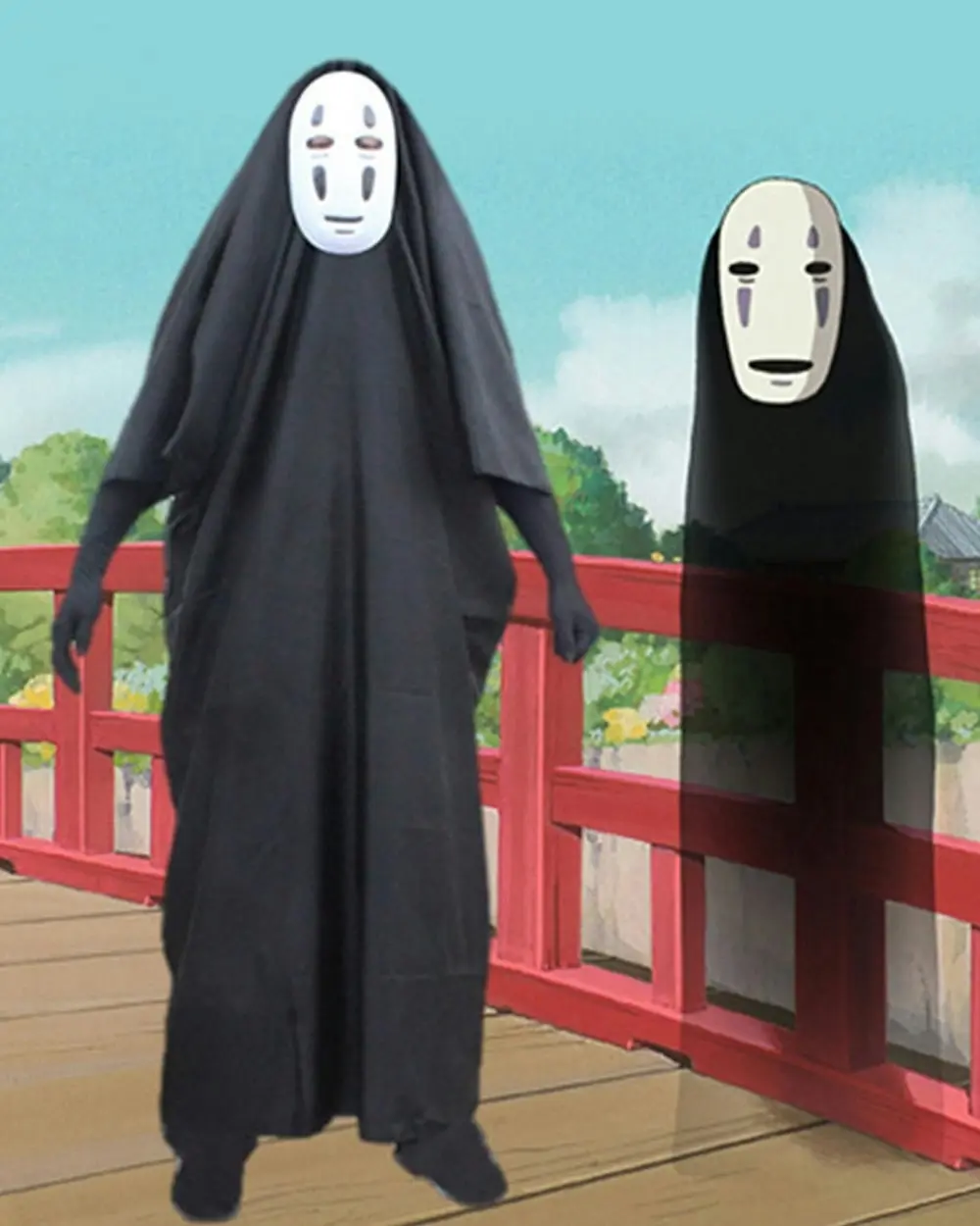 Spirited Away No Face Cosplay Mens Costume