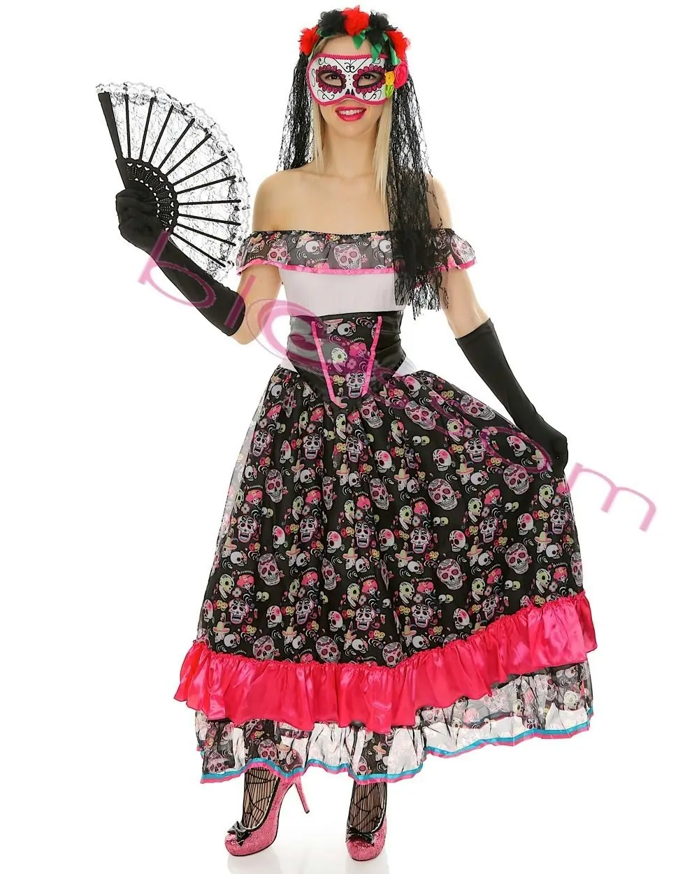 Day of Dead Spanish Womens Costume