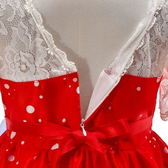 Red Santa Christmas Girls Dress