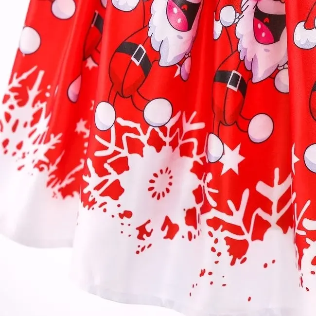 Red Sleeveless Christmas Girls Dress