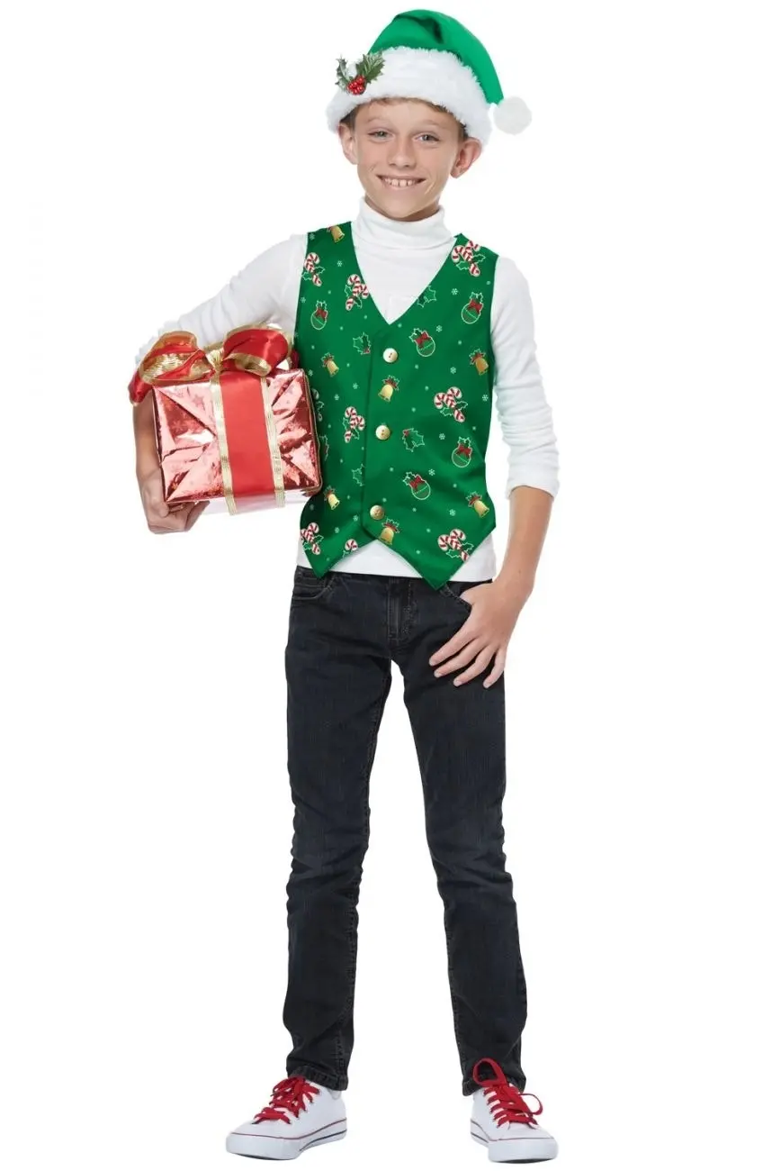 Holiday Vest Child Costume (Green)