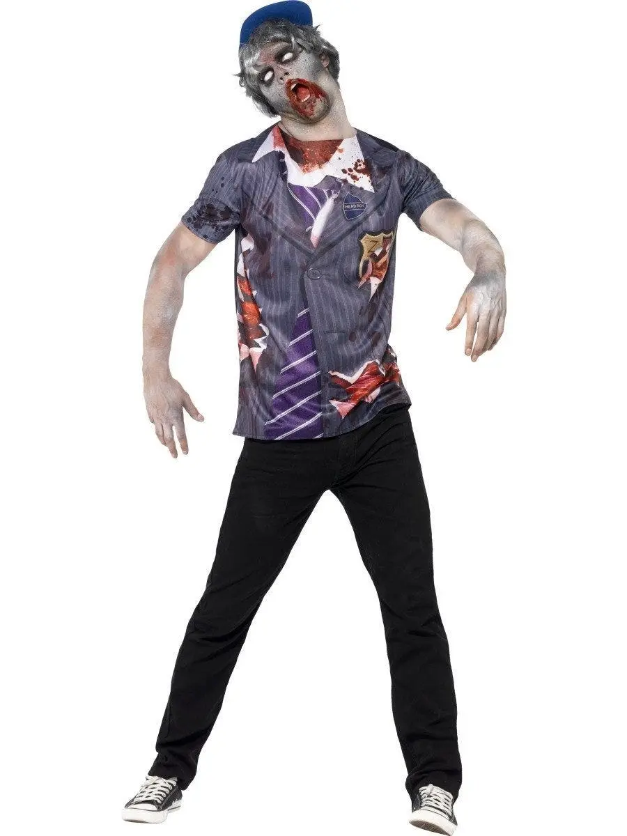 Zombie School T-Shirt Mens Halloween Costume