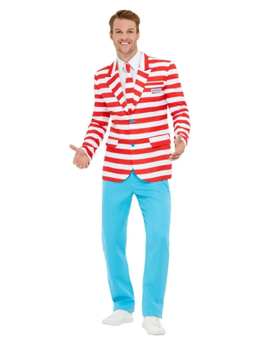 Deluxe Where's Wally Mens Suit Costume