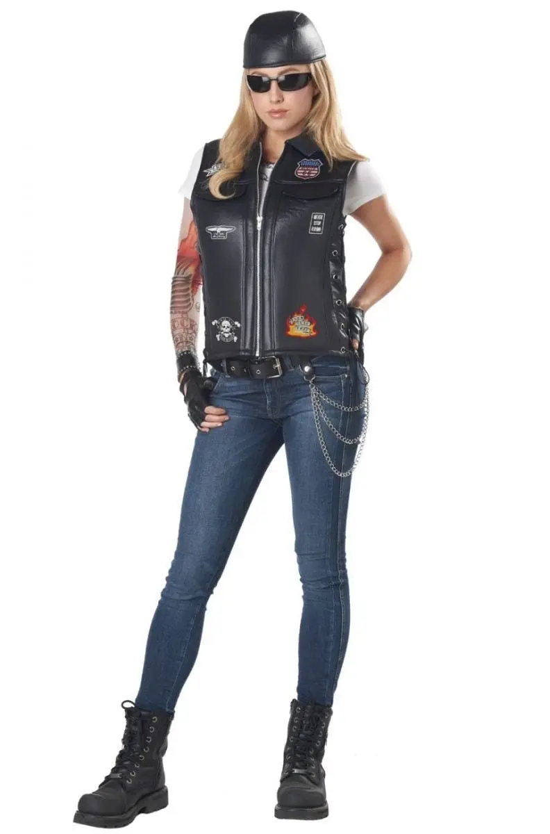 Bad Biker Vest Adult Costume