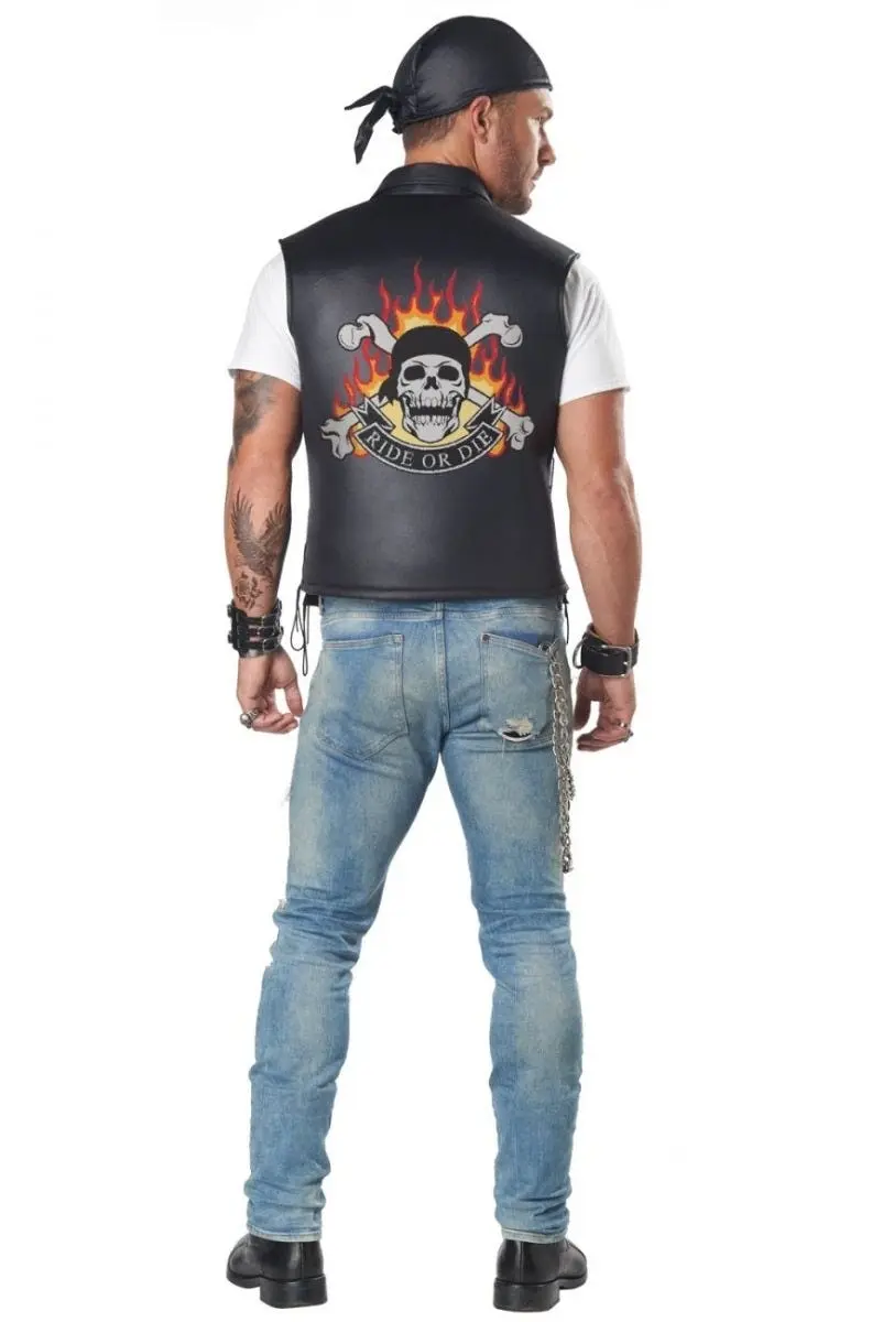 Bad Biker Vest Adult Costume