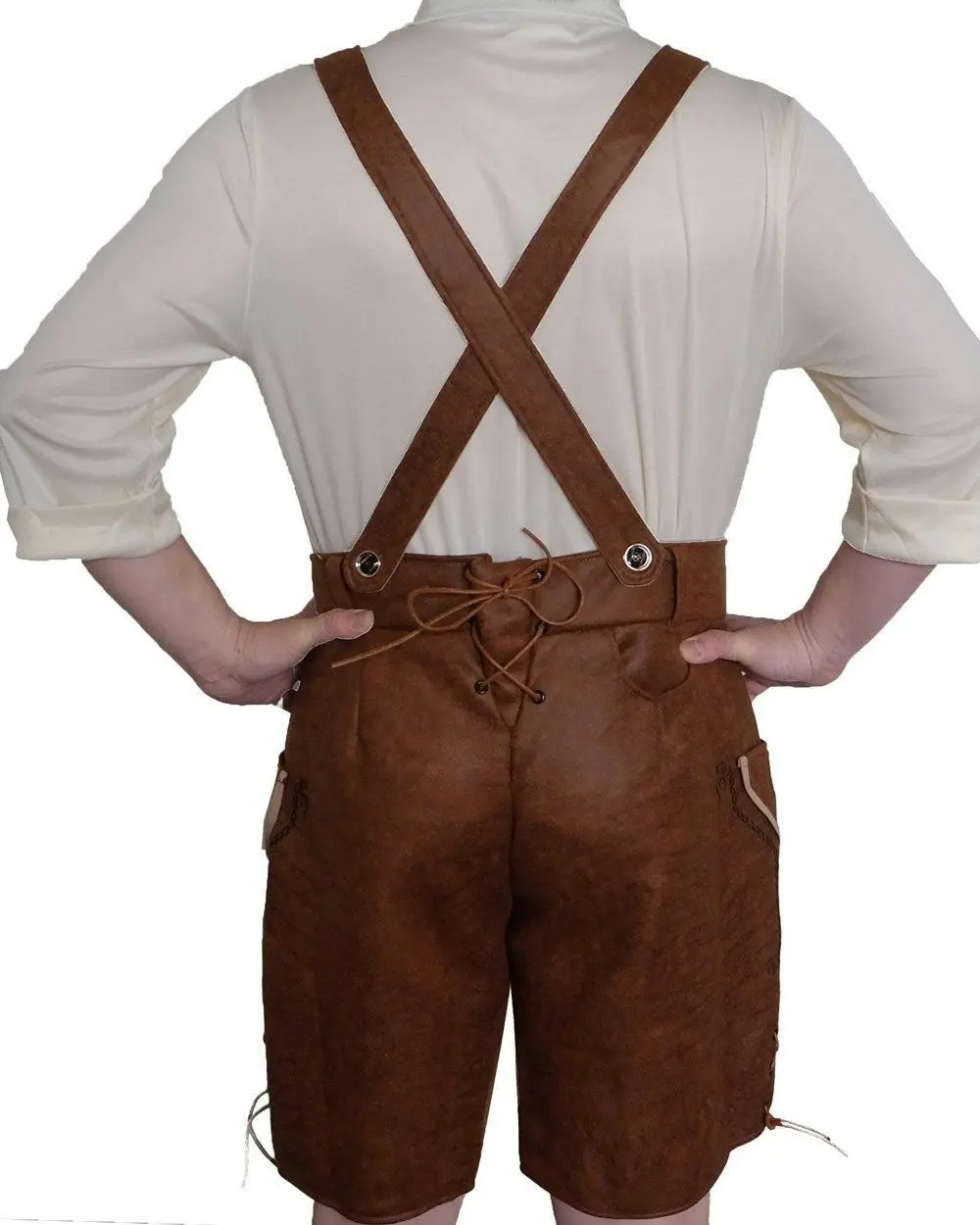 Complete Faux Suede Leather Lederhosen Oktoberfest Mens Costume