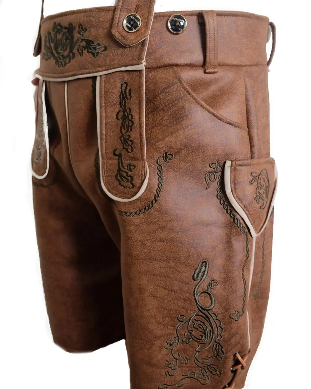 Complete Faux Suede Leather Lederhosen Oktoberfest Mens Costume