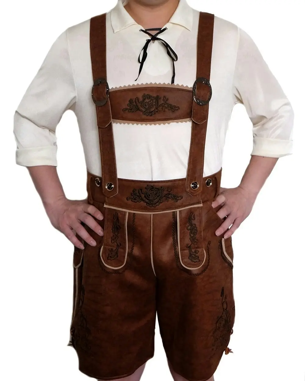 Complete Faux Suede Leather Lederhosen Oktoberfest Mens Costume