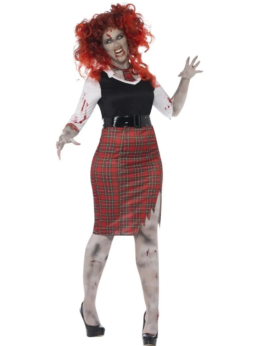 Curves Zombie School Plus Womens Costume