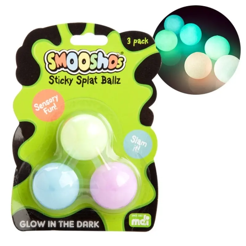 Smooshos Glow In the Dark Sticky Splat Ballz