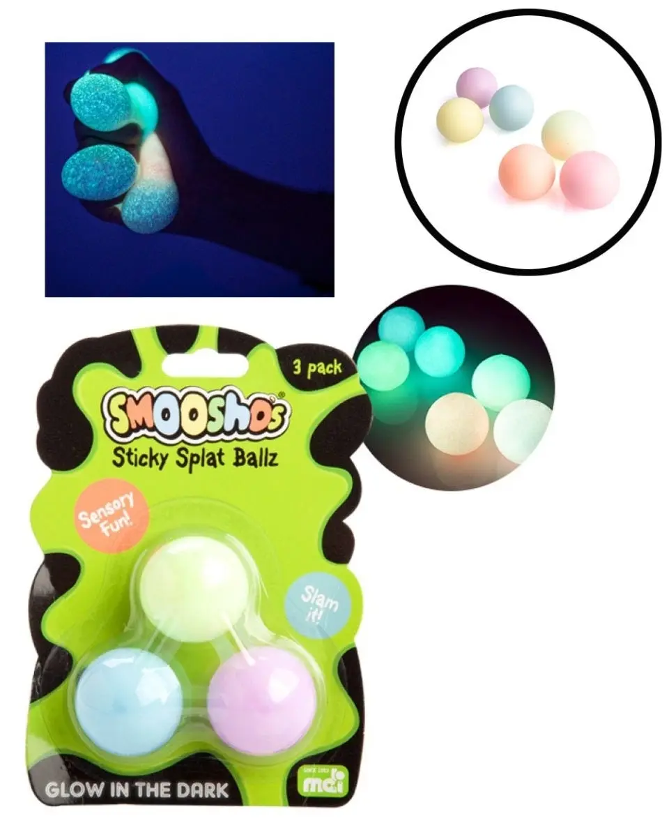 Smooshos Glow In the Dark Sticky Splat Ballz