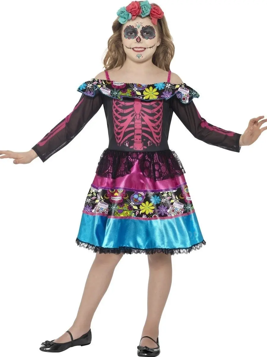 Day of Dead Sweetheart Girls Halloween Costume